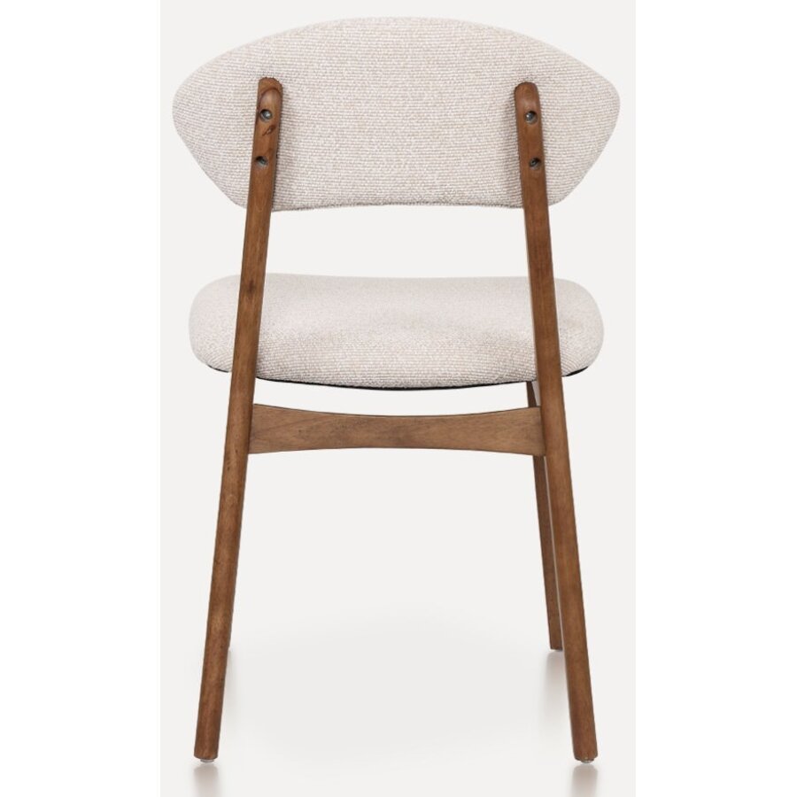 Rupert Eetkamerstoel Walnoot/Beige Rupert Eetkamerstoel Walnoot/Beige