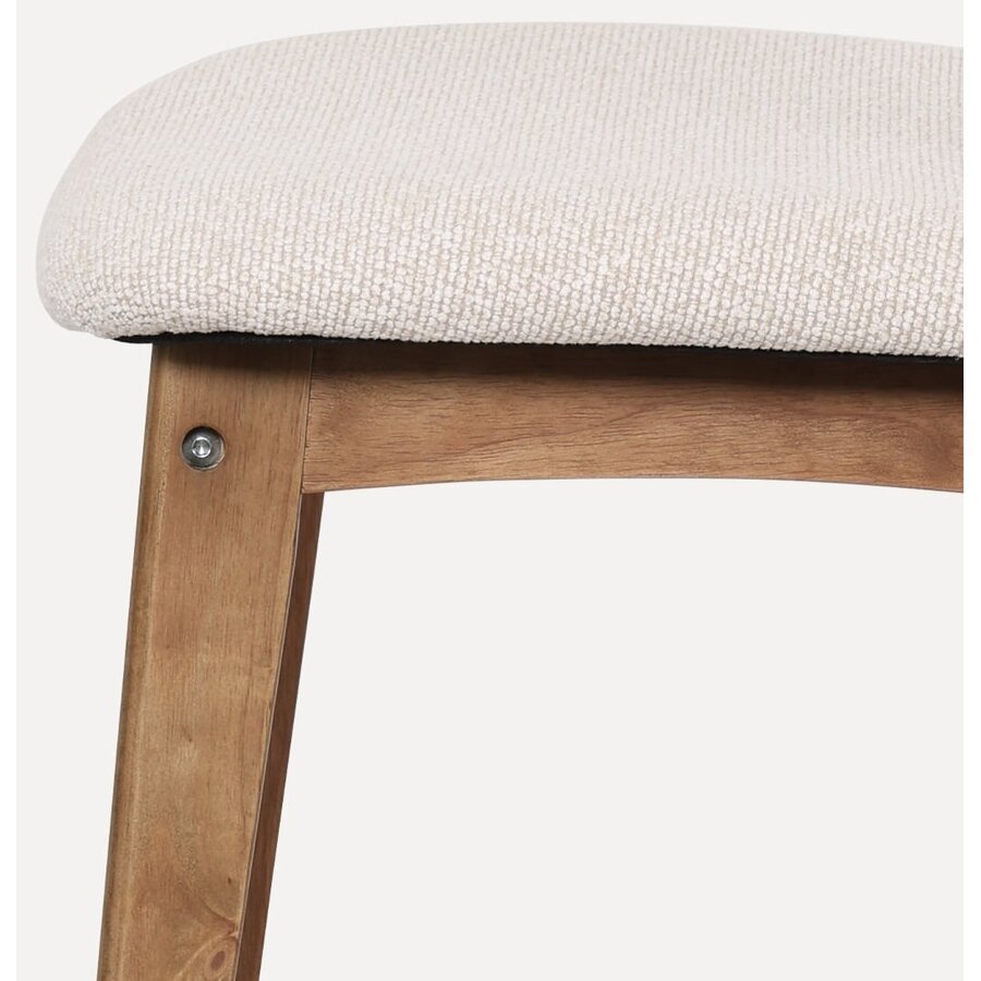 Rupert Eetkamerstoel Walnoot/Beige Rupert Eetkamerstoel Walnoot/Beige