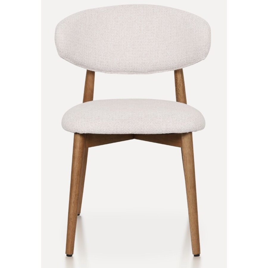 Daphne Eetkamerstoel Walnoot/Beige Daphne Eetkamerstoel Walnoot/Beige