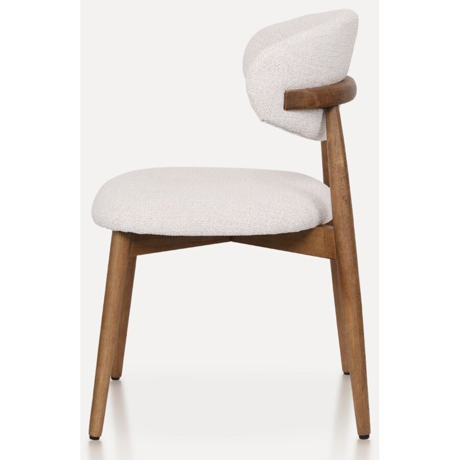 Daphne Eetkamerstoel Walnoot/Beige Daphne Eetkamerstoel Walnoot/Beige