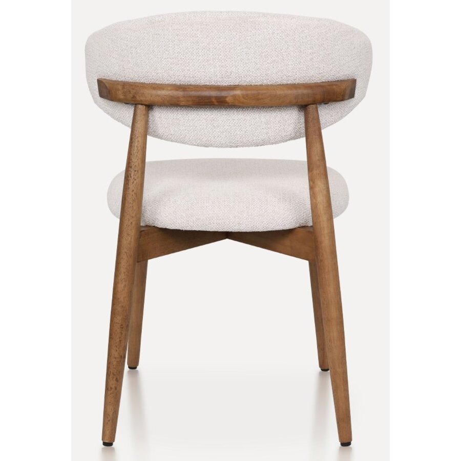 Daphne Eetkamerstoel Walnoot/Beige Daphne Eetkamerstoel Walnoot/Beige