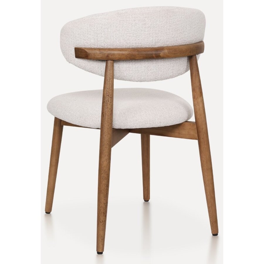 Daphne Eetkamerstoel Walnoot/Beige Daphne Eetkamerstoel Walnoot/Beige