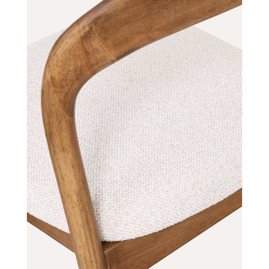 Lydia Eetkamerstoel Walnoot/Beige Lydia Eetkamerstoel Walnoot/Beige