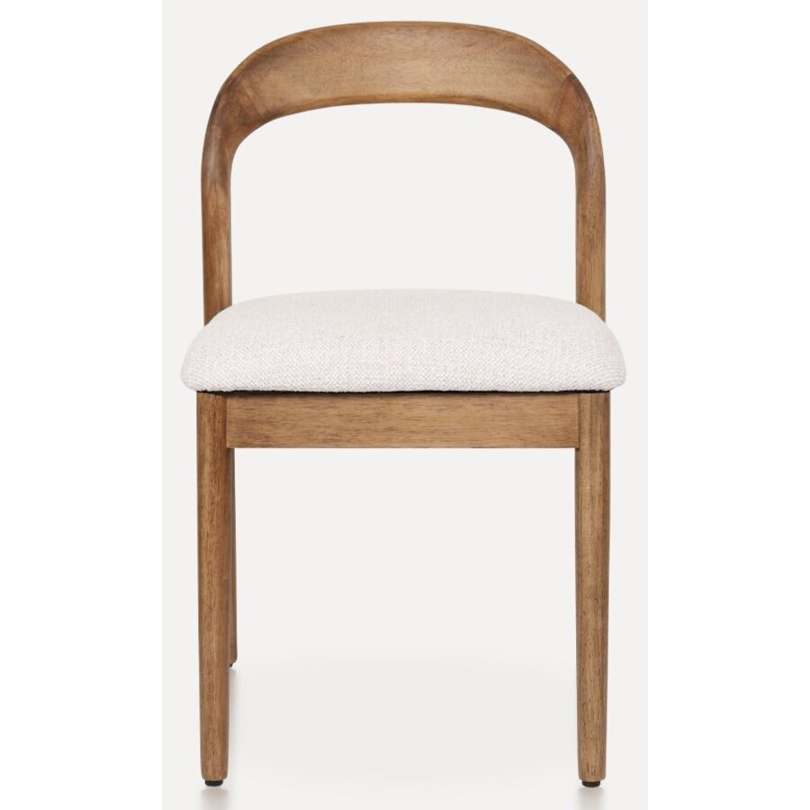 Lydia Eetkamerstoel Walnoot/Beige Lydia Eetkamerstoel Walnoot/Beige