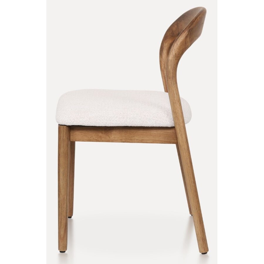 Lydia Eetkamerstoel Walnoot/Beige Lydia Eetkamerstoel Walnoot/Beige