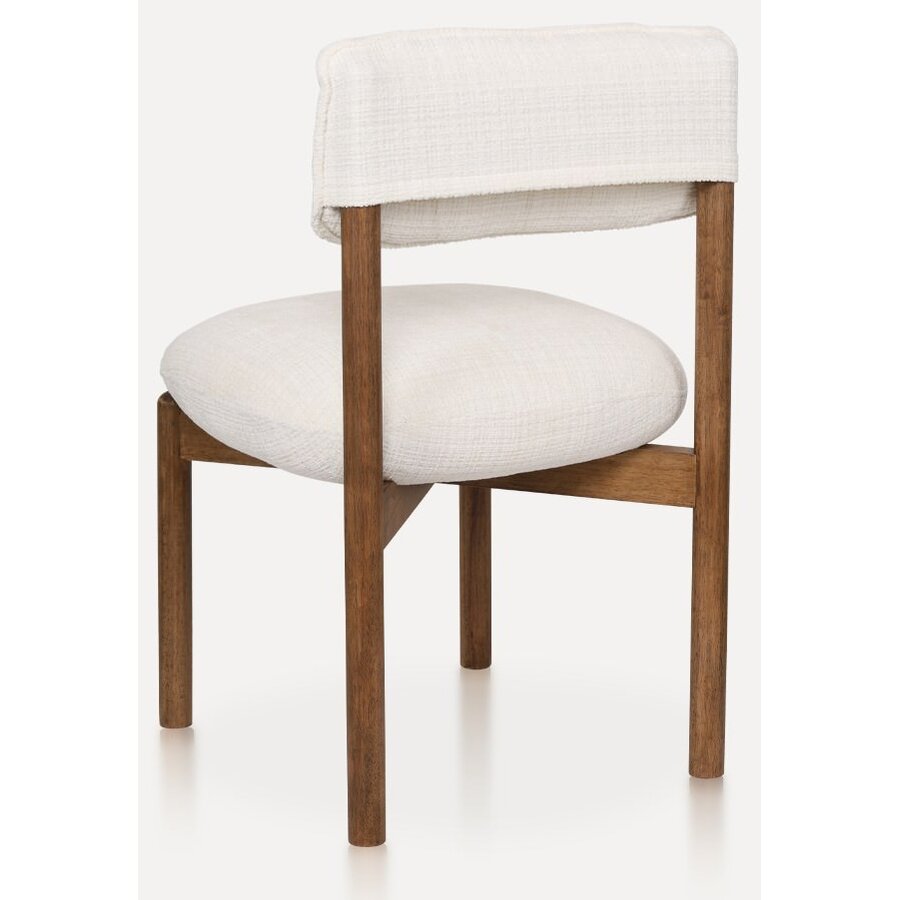 Felix Eetkamerstoel Walnoot/Creme