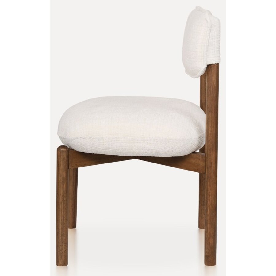 Felix Eetkamerstoel Walnoot/Creme