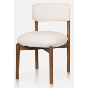 Hjem interiors Felix Eetkamerstoel Walnoot/Creme