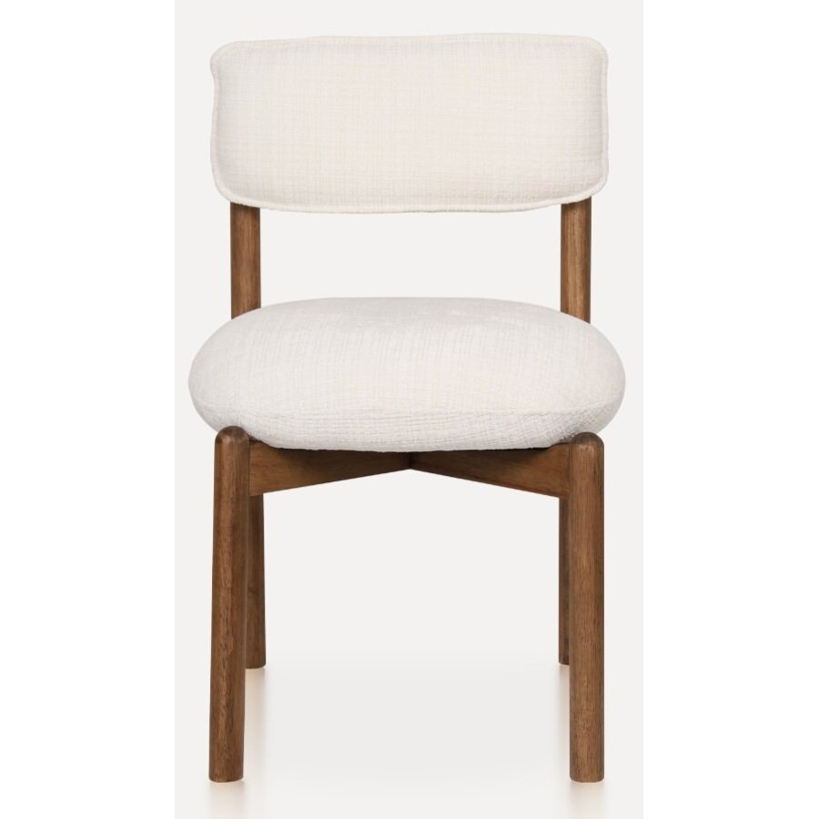 Felix Eetkamerstoel Walnoot/Creme