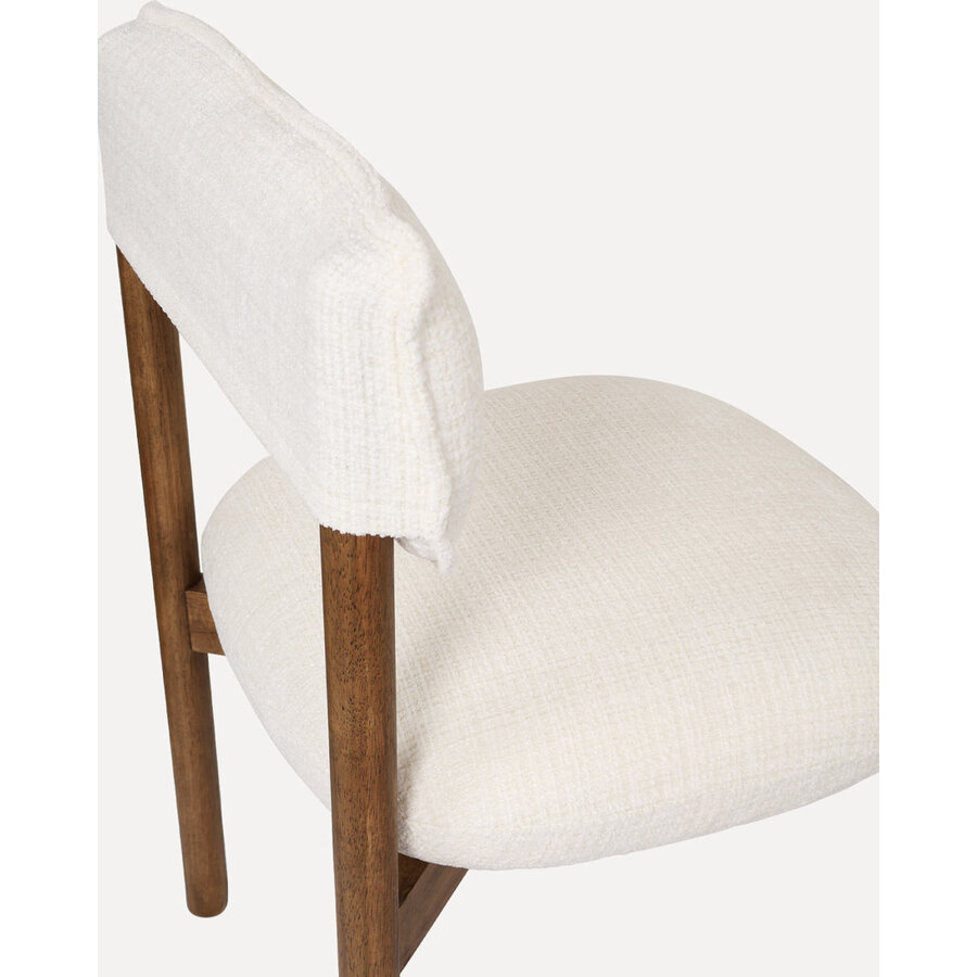 Felix Eetkamerstoel Walnoot/Creme