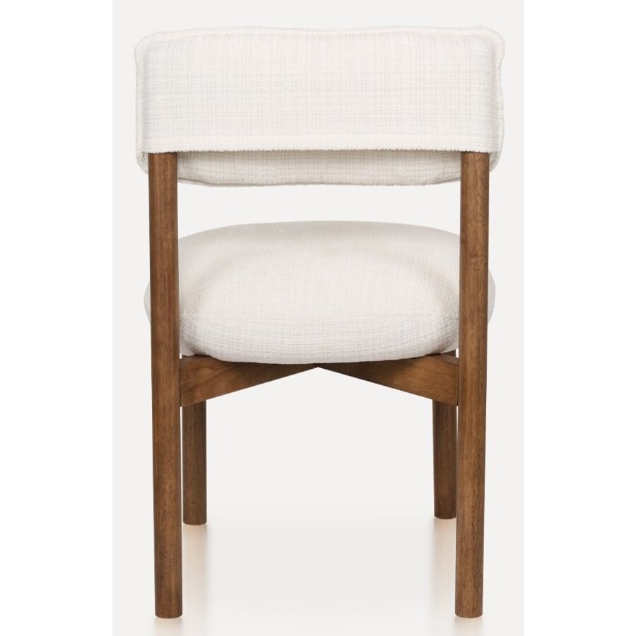 Felix Eetkamerstoel Walnoot/Creme