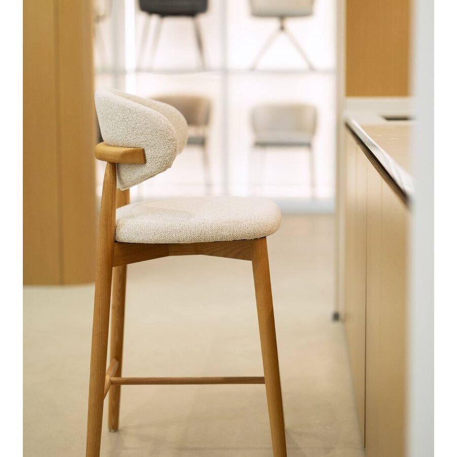 Della Barstoel Natural/Wit