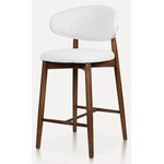 Hjem interiors Della Barstoel Walnoot/Wit