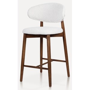 Hjem interiors Della Barstoel Walnoot/Wit