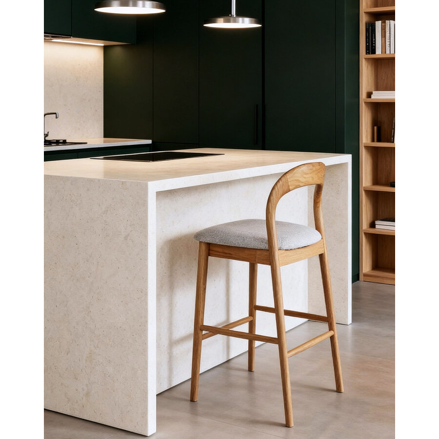 Lilah Barstoel Natural/Wit Lilah Barstoel Natural/Wit