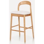 Hjem interiors Lilah Barstoel Natural/Wit Hjem interiors Lilah Barstoel Natural/Wit