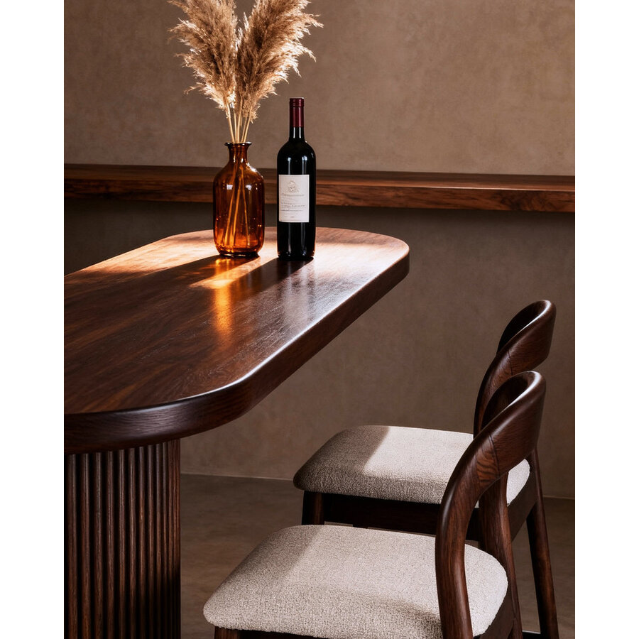 Lilah Barstoel Walnoot/Wit Lilah Barstoel Walnoot/Wit