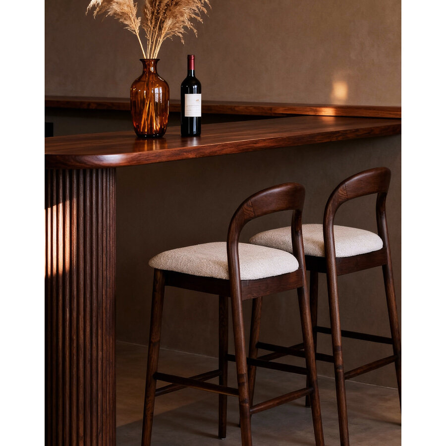 Lilah Barstoel Walnoot/Wit Lilah Barstoel Walnoot/Wit