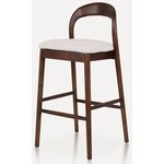 Hjem interiors Lilah Barstoel Walnoot/Wit Hjem interiors Lilah Barstoel Walnoot/Wit