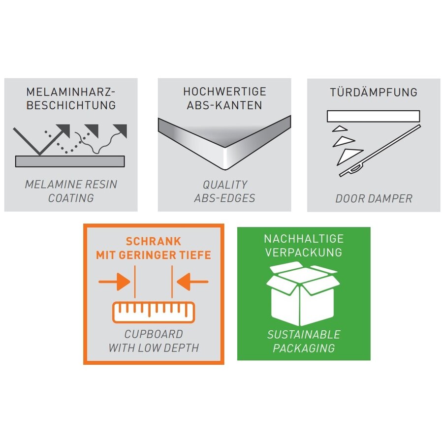 Libbiano Cashmere/Eiken Schoenenkast 2-Deuren