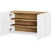 Libbiano Wit/Eiken Schoenenkast 2-Deuren