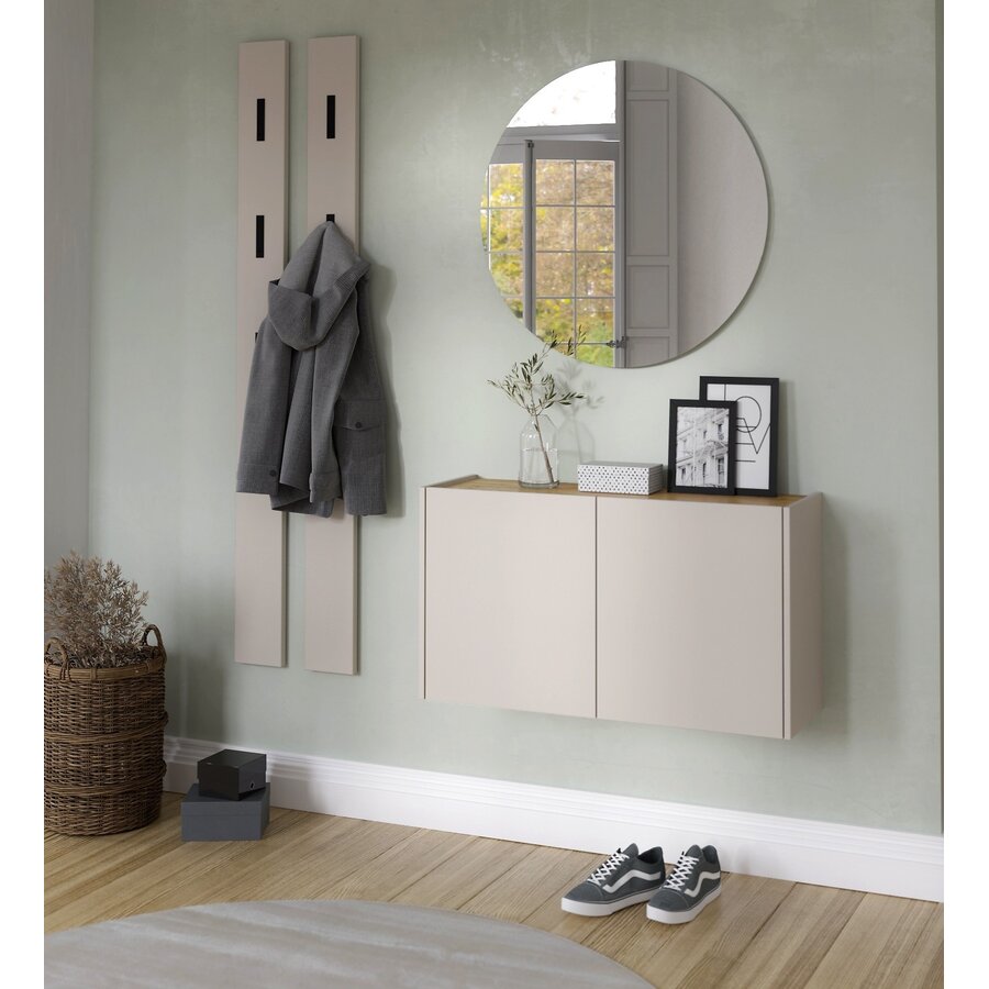 Libbiano Cashmere/Eiken Schoenenkast 2-Deuren