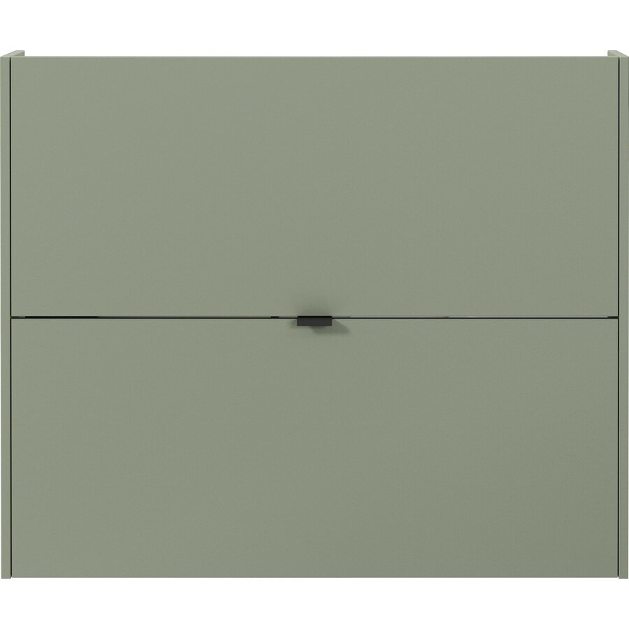 Ameca Taupe Groen / Eiken Schoenenkast 2-Kleppen W100 cm