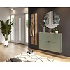 Ameca Taupe Groen / Eiken Schoenenkast 2-Kleppen W100 cm