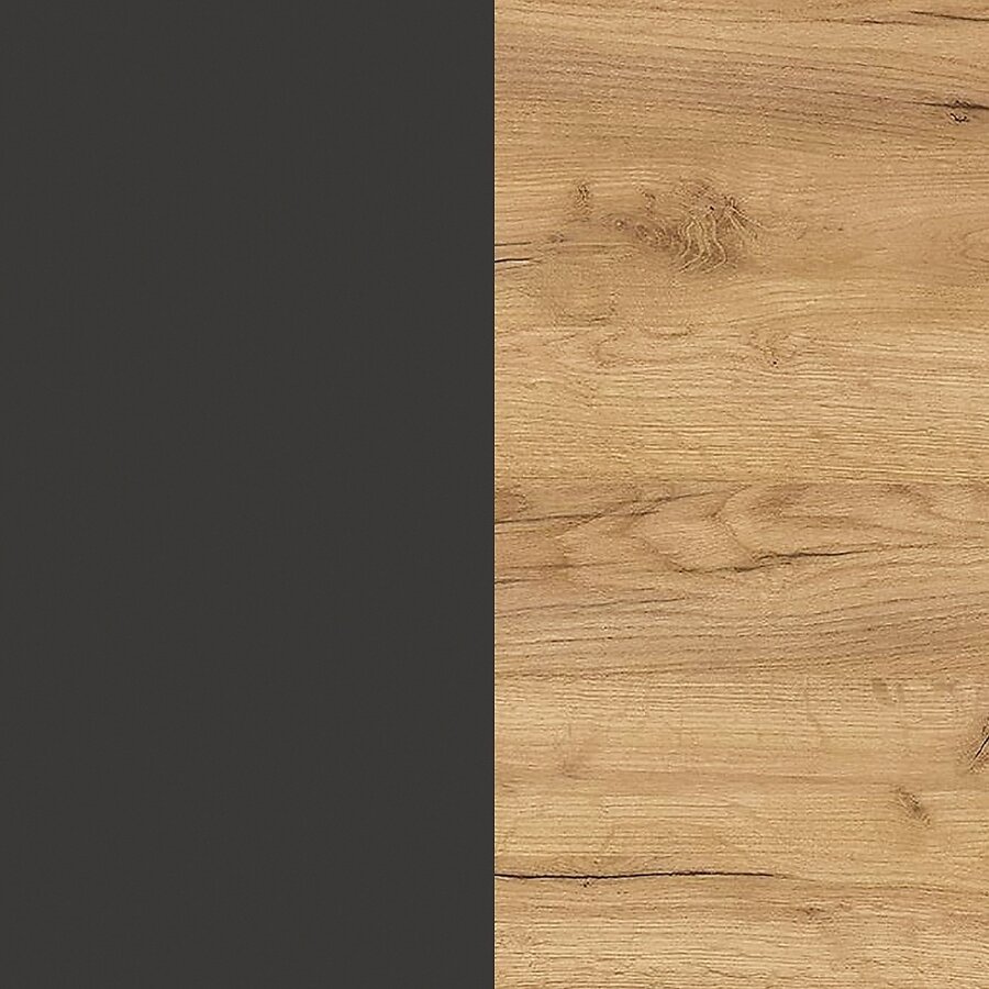 Ameca Grafiet / Eiken Schoenenkast 2-Kleppen W100 cm