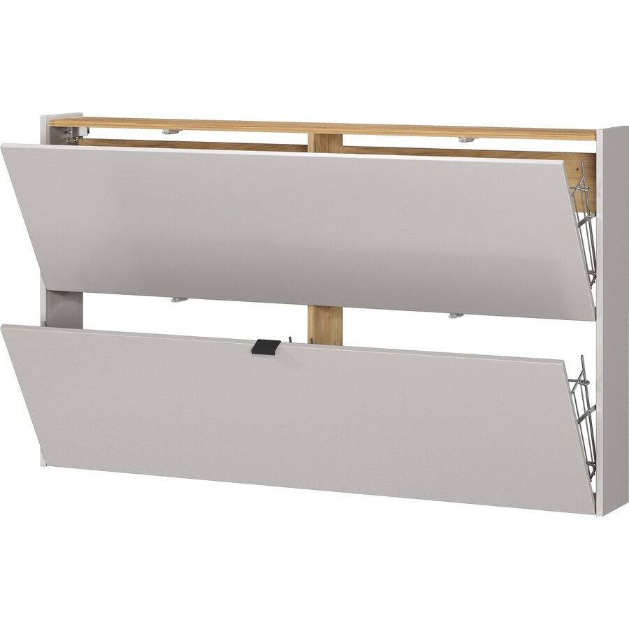 Ameca Cashmere / Eiken Schoenenkast 2-Kleppen W140 cm