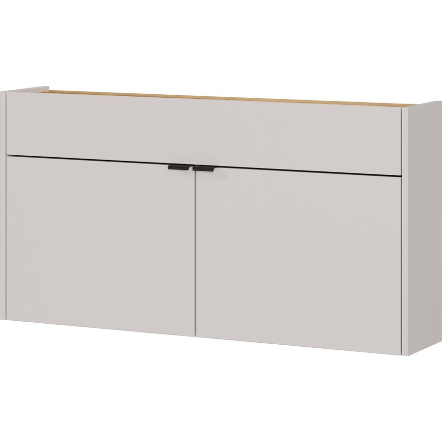 Ameca Cashmere / Eiken Schoenenkast Laag Ameca Cashmere / Eiken Schoenenkast Laag