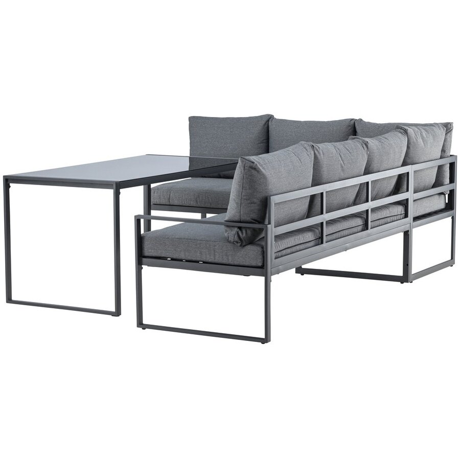 Zingaro Hoek Loungeset Zwart/Grijs