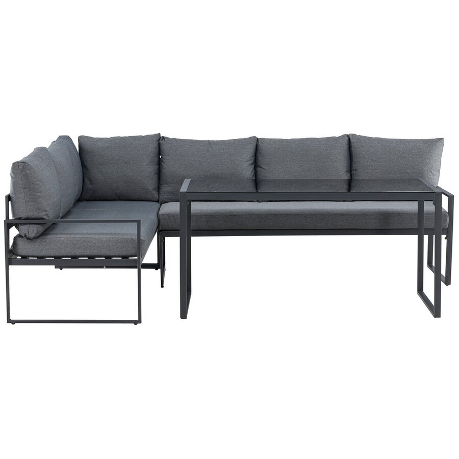 Zingaro Hoek Loungeset Zwart/Grijs