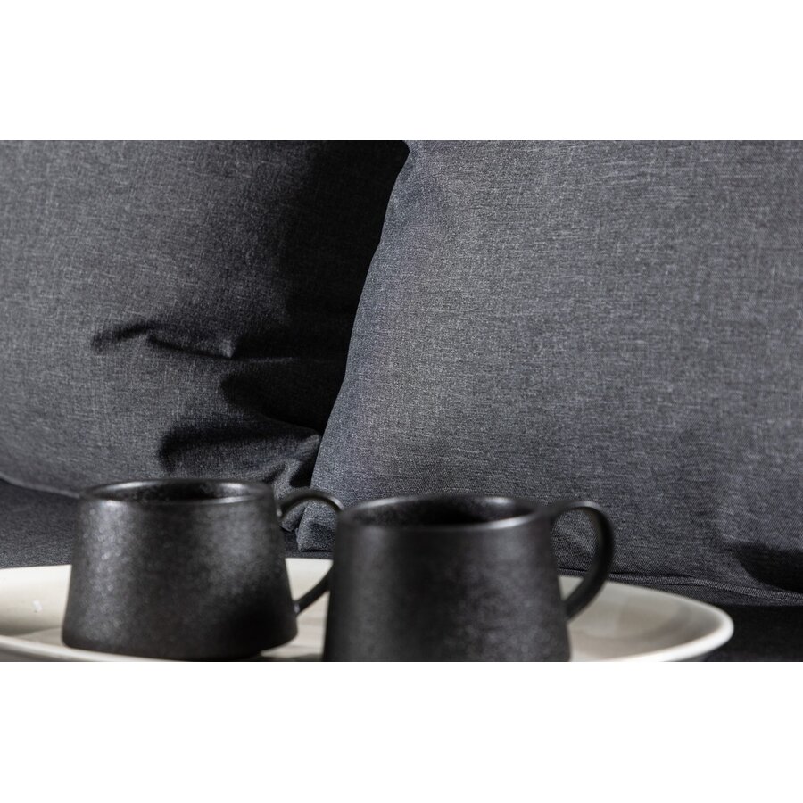 Chania Hoek Loungeset Zwart/Acacia Chania Hoek Loungeset Zwart/Acacia