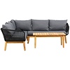 Chania Hoek Loungeset Zwart/Acacia Chania Hoek Loungeset Zwart/Acacia