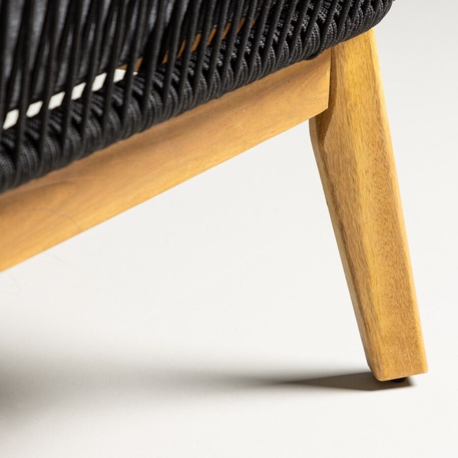 Chania Hoek Loungeset Zwart/Acacia Chania Hoek Loungeset Zwart/Acacia