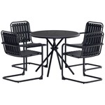 Hjem interiors Chios Ronde Eetkamerset Zwart Hjem interiors Chios Ronde Eetkamerset Zwart