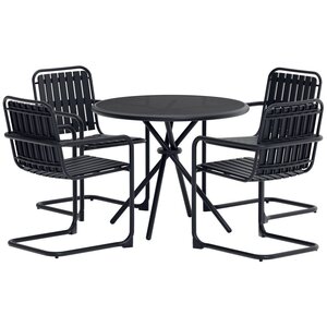 Hjem interiors Chios Ronde Eetkamerset Zwart