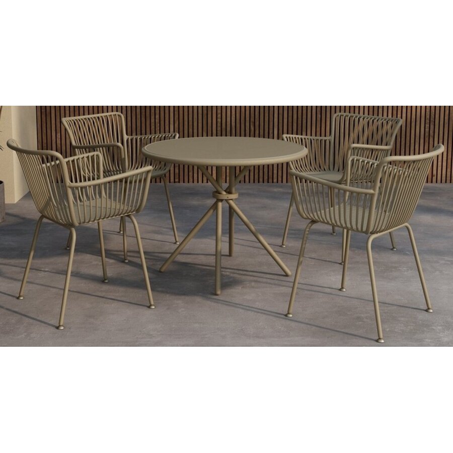 Sifnos Ronde Eetkamerset Beige