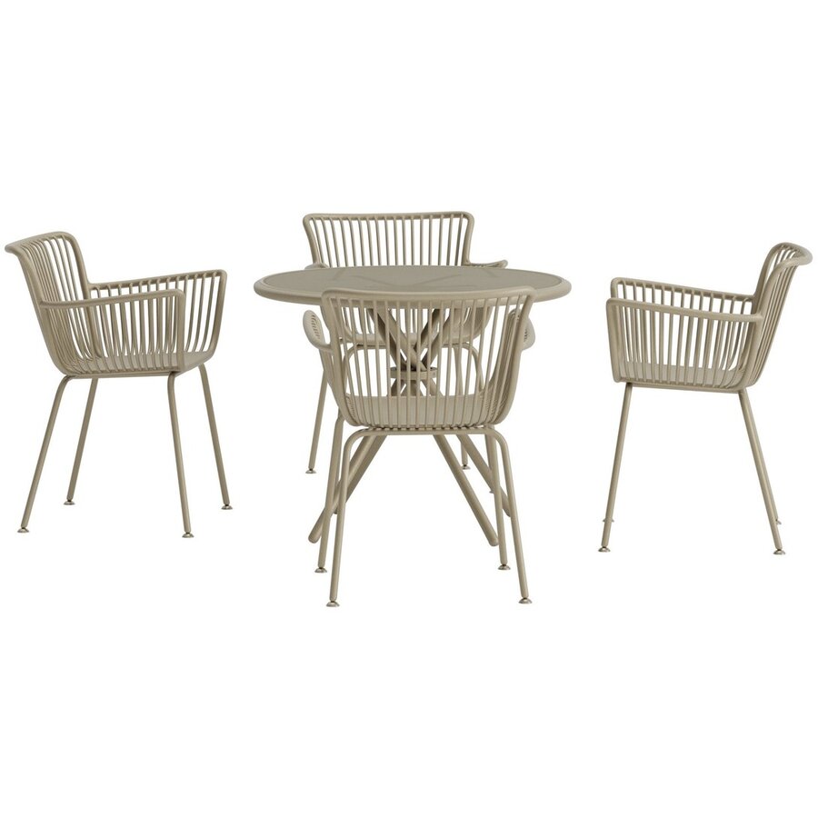 Sifnos Ronde Eetkamerset Beige