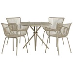 Hjem interiors Sifnos Ronde Eetkamerset Beige