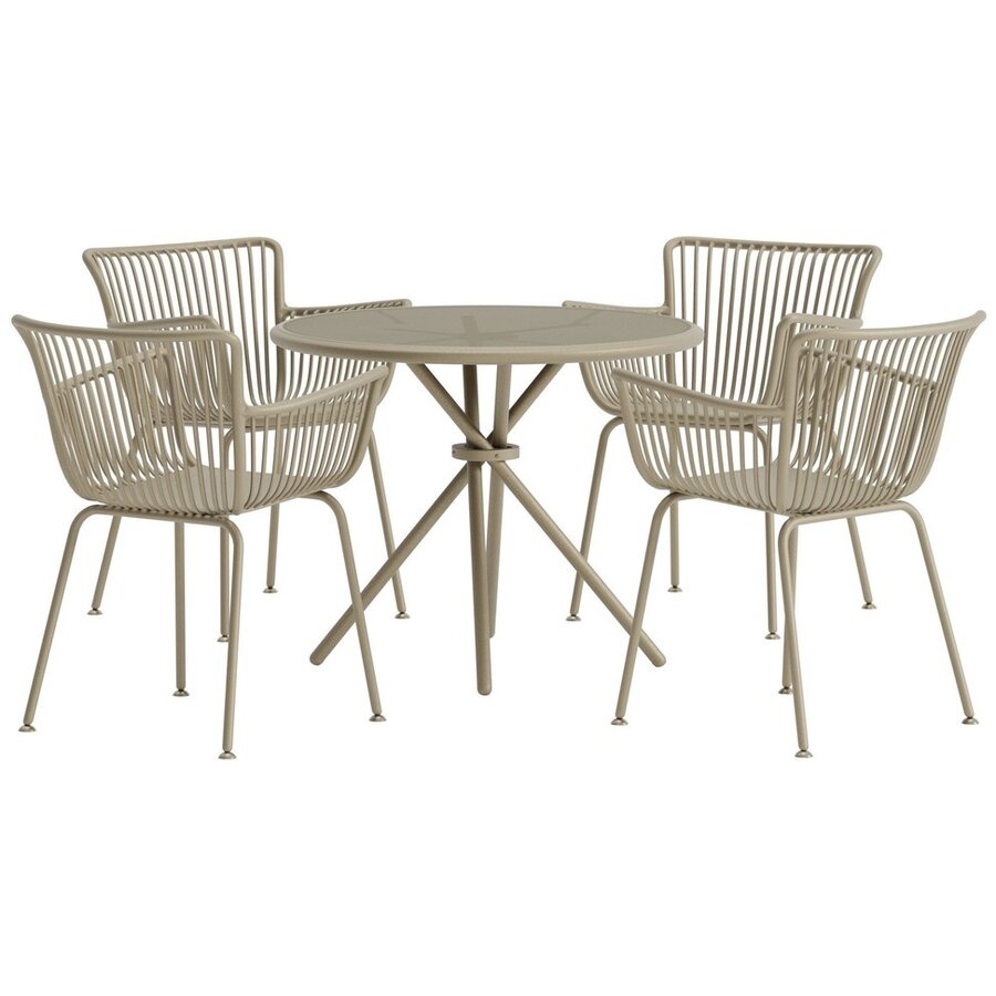 Sifnos Ronde Eetkamerset Beige