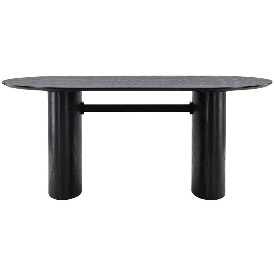 Isolde Zwart Eettafel Ovaal 180 cm