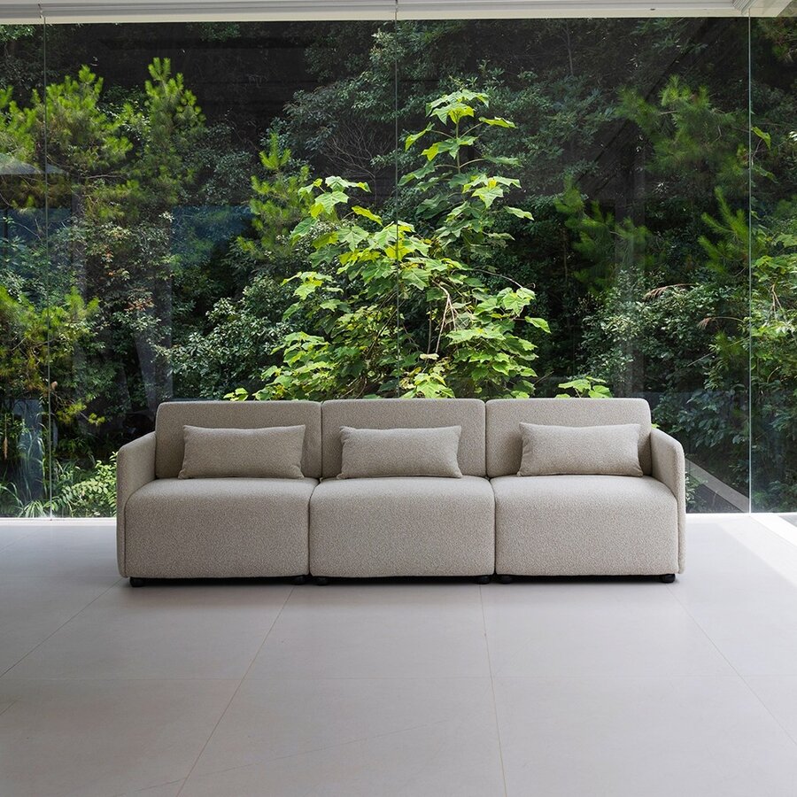 Mia Beige 1-Zits Modulair Bank Rechts