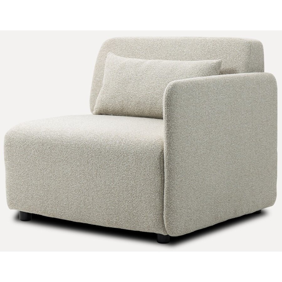 Mia Beige 1-Zits Modulair Bank Rechts