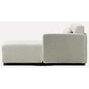 Mia Beige 3-Zits Bank met Ottoman