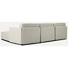 Mia Beige 3-Zits Bank met Ottoman