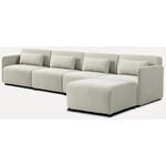 Hjem interiors Mia Beige 4-Zits Bank met Ottoman Hjem interiors Mia Beige 4-Zits Bank met Ottoman