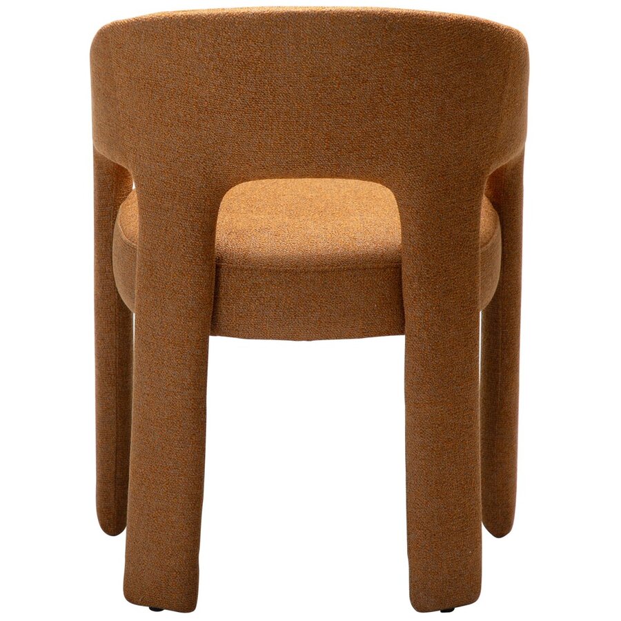 Splendor Pompoen Bouclé Eetkamerstoel