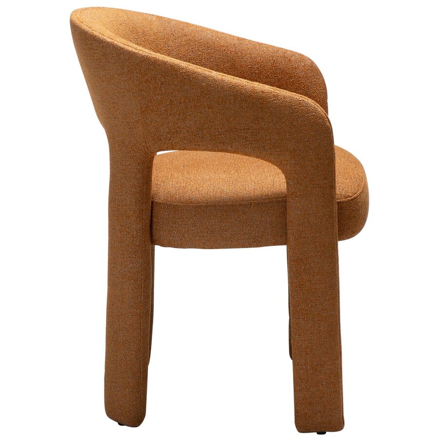 Splendor Pompoen Bouclé Eetkamerstoel